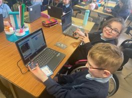 Year 5 starting their new ICT topic using microbits for coding 