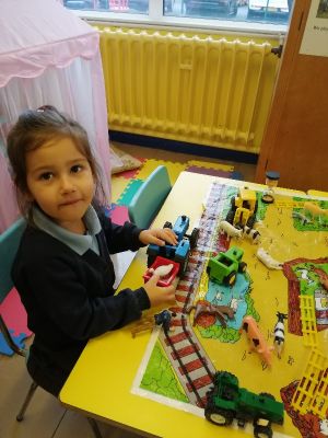 Mara is looking to see who helps out at the farm