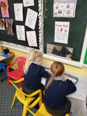 Finger gym helps us build up the muscles in our hands to help with writing