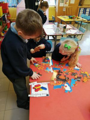 We love to work together to complete puzzles